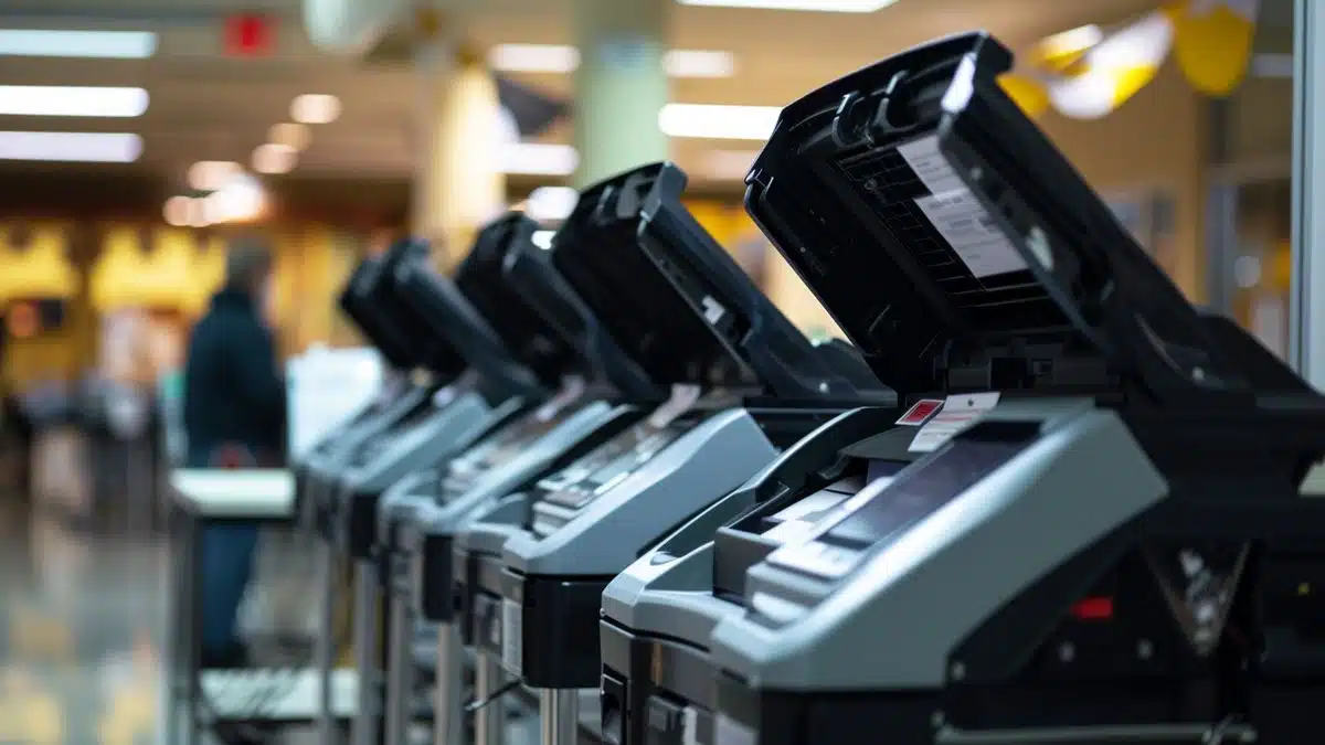 Efficiently transporting voting machines during early morning rush, showroom decor operations